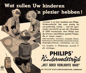 Advertentie voor gloeilampen, 1935