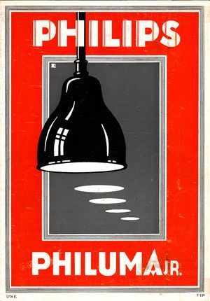 Reclamefolder voor armaturen voor fabrieksverlichting, 1929 Reclamefolder voor armaturen voor fabrieksverlichting, 1929