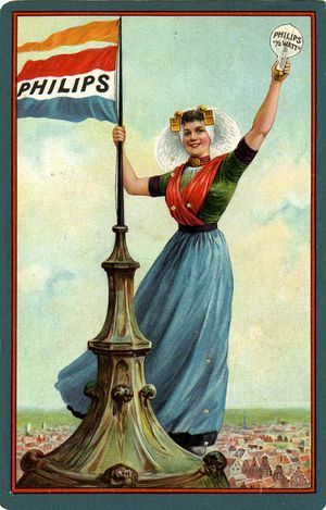 Een van de reclamebriefkaarten die in 1916 in de optocht werden nageaapt