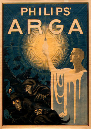 Affiche voor argalampen, 1917