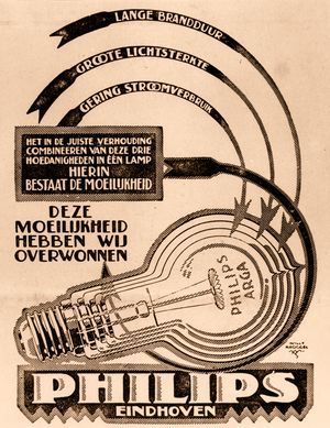 Advertentie voor argalampen, 1920