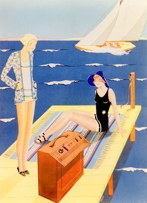 Affiche voor draagbare radio type 2540, 1931