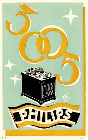 Reclamefolder voor gelijkrichter type 3005, 1928