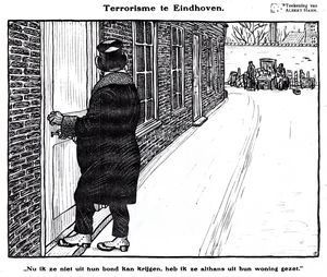 Spotprent Hahn in Notenkraker van 13-1-1912